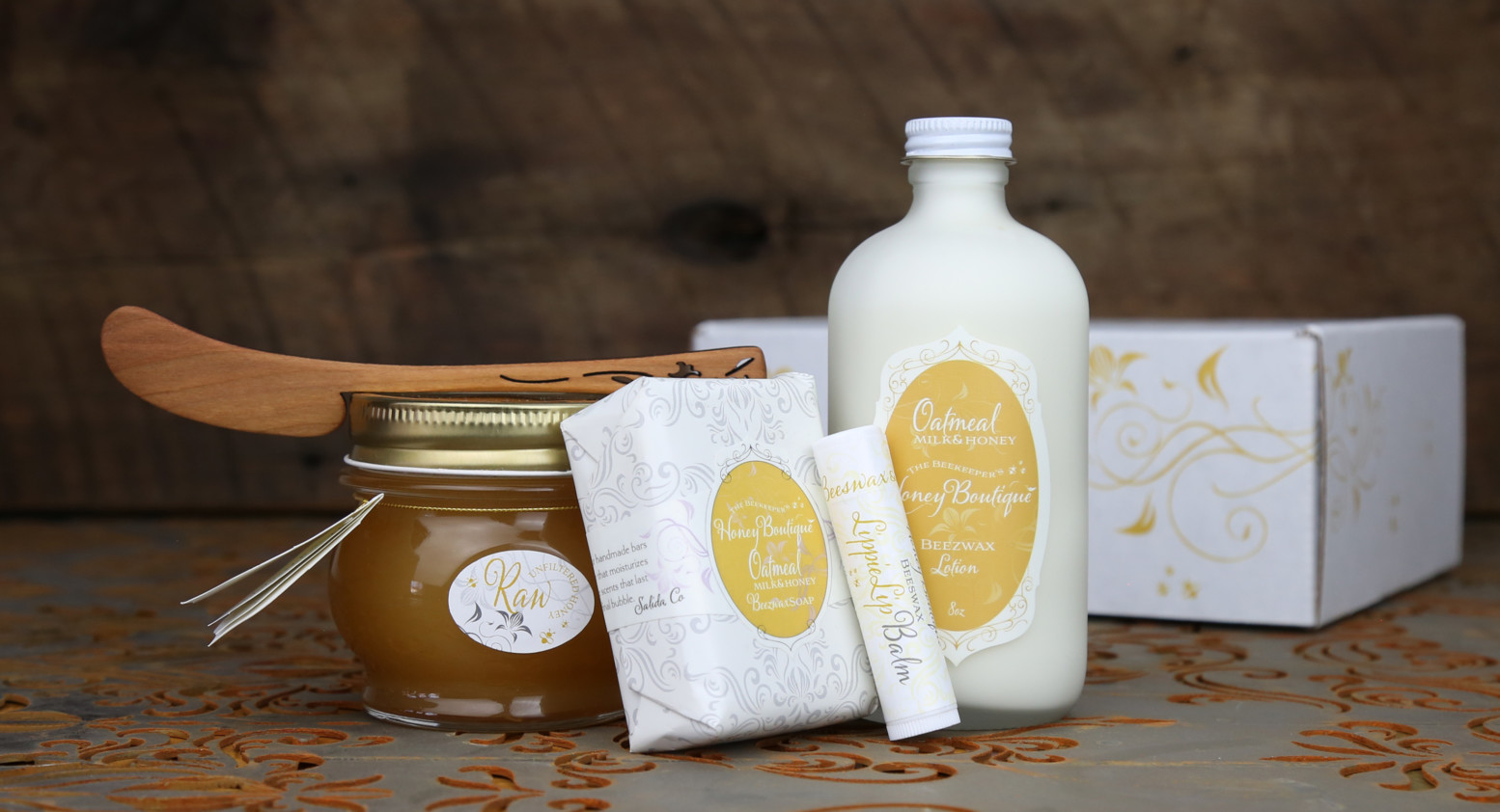 Oatmeal, Milk & Honey Gift Box The Beekeeper's Honey Boutique