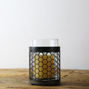 5" Metal Candle Sleeve Honeycomb