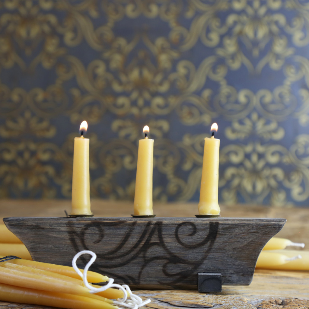 6" Hand Dipped Beeswax Tapers The Beekeeper's Honey Boutique